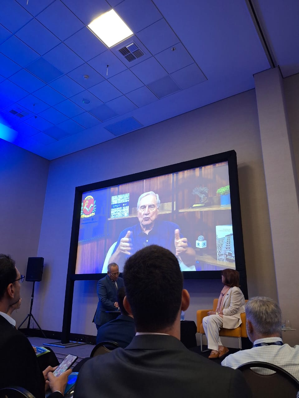 Alfredo Cotait Neto em mensagem por vídeo durante o Global Trade Summit